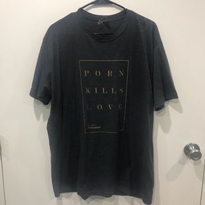 Charcoal Porn Kills Love T-shirt